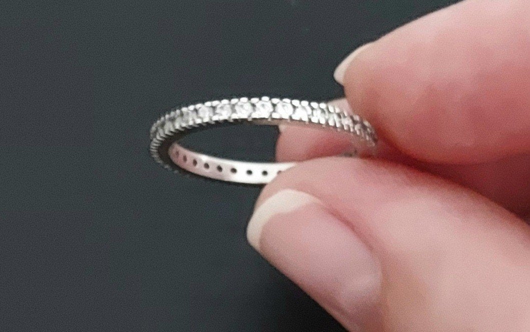 Twice as Nice eternity ring in zilver maat 54, Ophalen, Zilver, Zilver