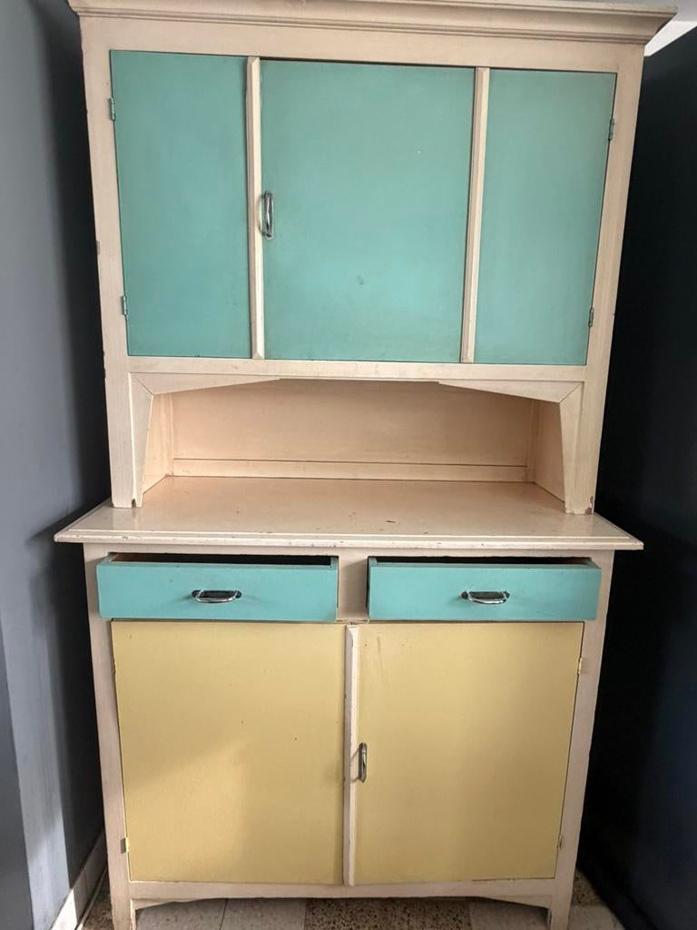 Mooi vintage kastje in 2 delen, Caravans en Kamperen, Kampeermeubelen, Ophalen, Gebruikt, Campingkast