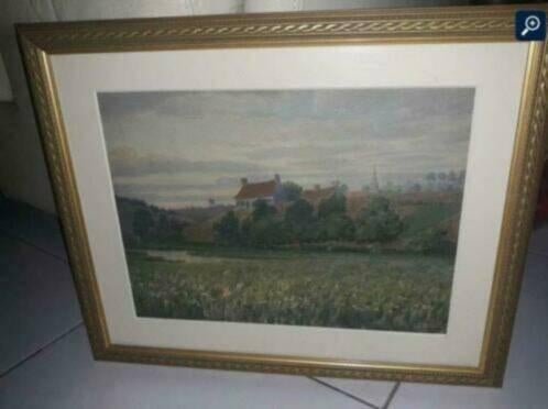 aquarelle paysage ardenais signe L de selliers, Enlèvement ou Envoi