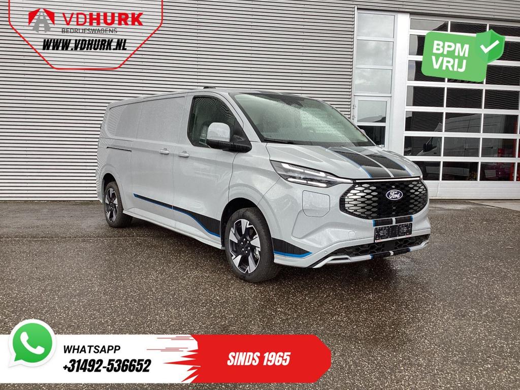 Ford E-Transit Custom Sport L2 330km WLTP LED/ 2x Schuifdeur, Autos, Argent ou Gris, Achat, Entreprise, Carnet d'entretien