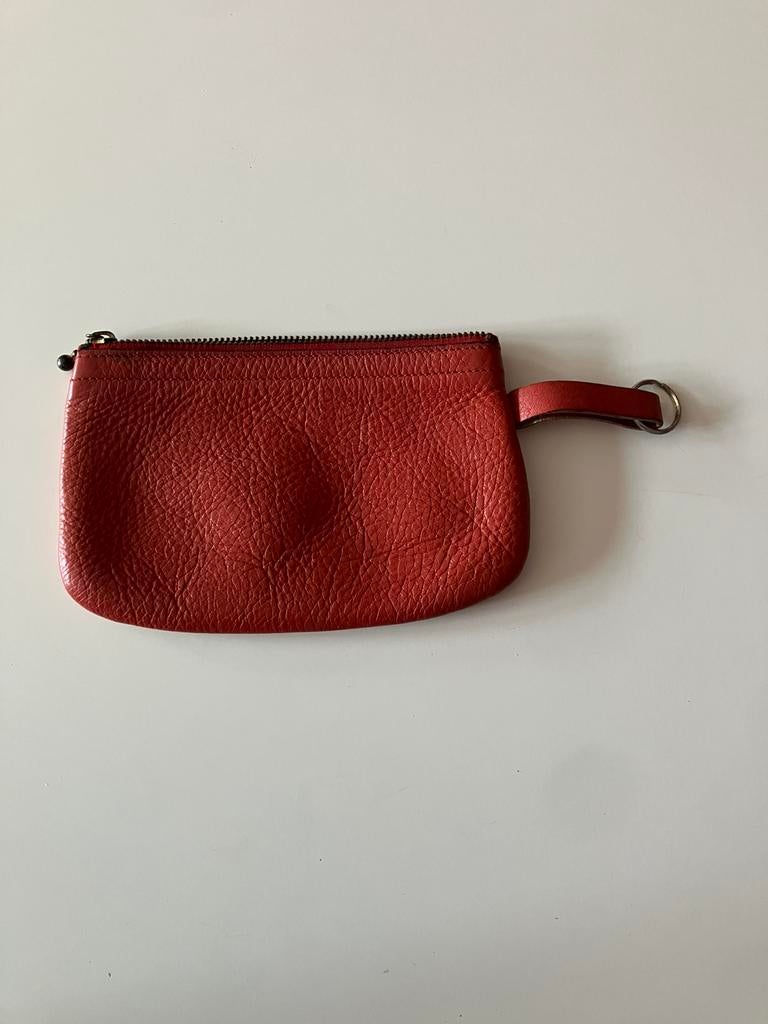 Pochette rouge en cuir, Ophalen of Verzenden, Zo goed als nieuw, Rood