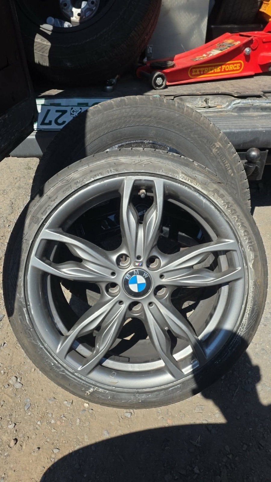 4jantes origine bmw M135i 18" en bon etat avec bon pneus, Pneus et Jantes, 18 pouces, Enlèvement, Utilisé
