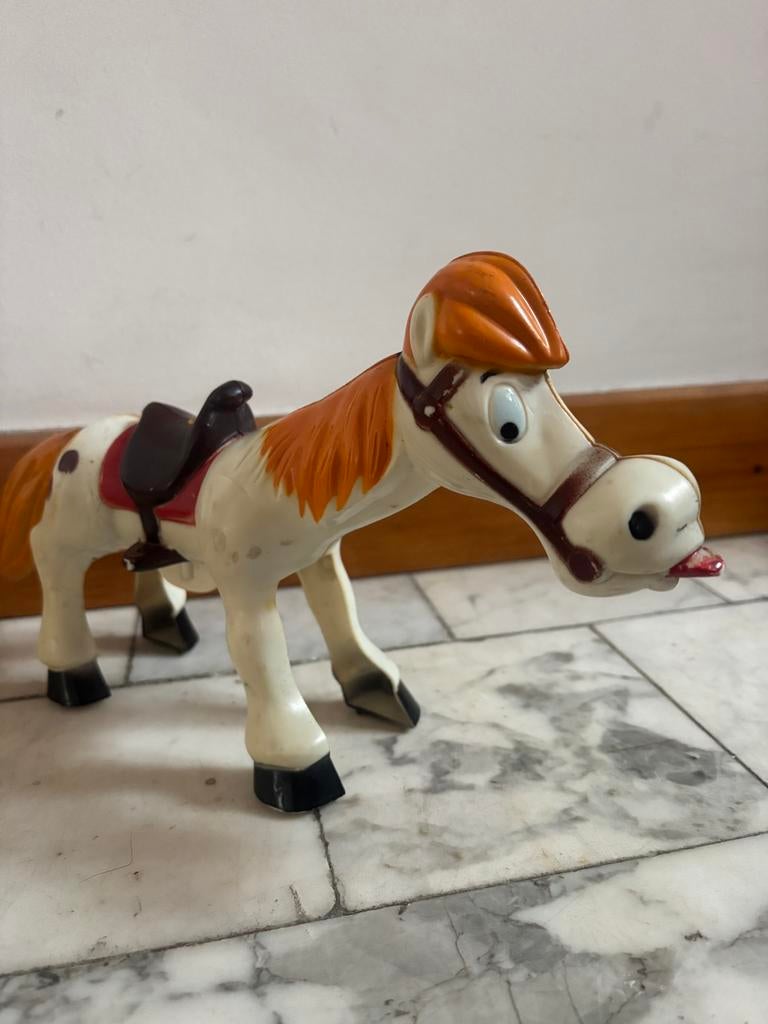 Zeldzame automaat Lucky Luke jaar/joly trui vintage jaren 70, Verzamelen, Ophalen, Gebruikt, Paard