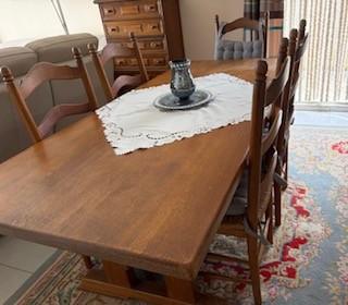 Eetkamer met barkast, dressoir, tafel met 5 stoelen, Huis en Inrichting, Complete eetkamers, Ophalen, Gebruikt, 4 tot 6 stoelen
