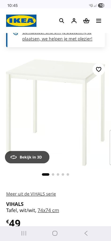 Tafel ikea, Ophalen, 50 tot 100 cm, Vierkant, 50 tot 100 cm