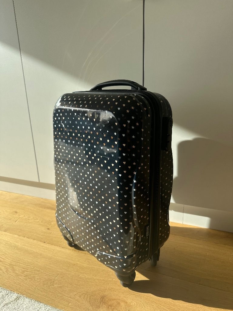 Handbagage / trolley, Handtassen en Accessoires, Ophalen, Gebruikt, Hard kunststof, Uitschuifbare handgreep