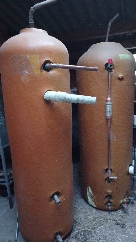 koper waterboilervat buffervat voorraadboiler 350 en 250 l, Enlèvement, Utilisé, Autres types