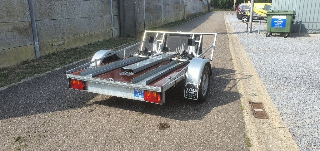 Motor aanhangwagen / trailer voor 2 motoren!, Ophalen, Gebruikt