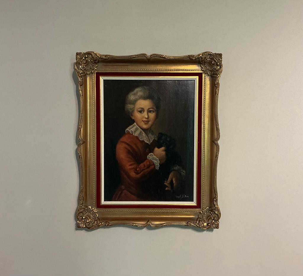 Lot 31.Peinture l'huile sur panneau. 340/440. Cadre 450/550., Antiquités & Art, Art | Peinture | Classique, Envoi