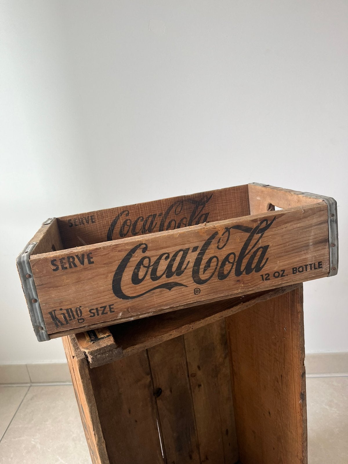 Authentique caisse / casier en bois Coca Cola, Antiquités & Art, Enlèvement