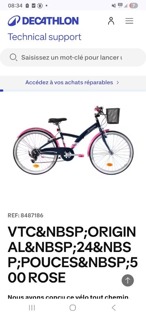 Velo fille, Vélos & Vélomoteurs, Vélos | Filles, Enlèvement, Comme neuf, 24 pouces, BTwin Décathlon