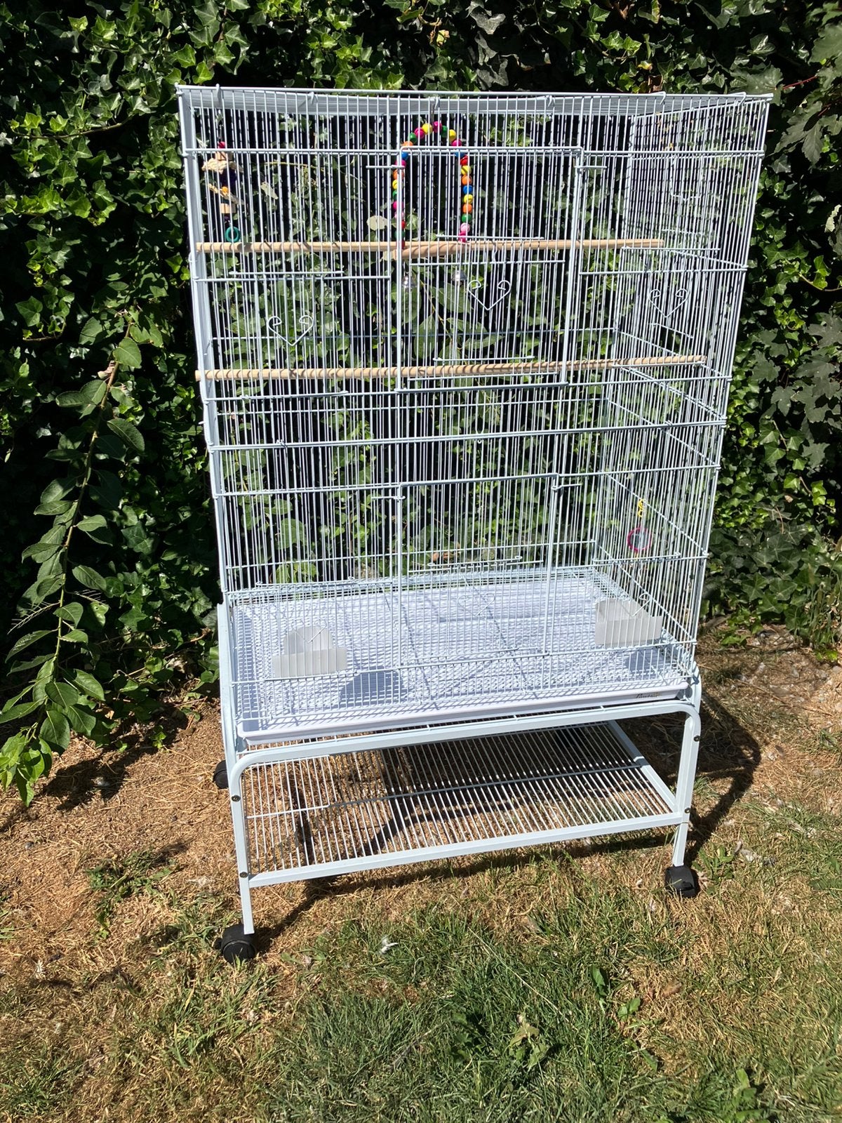 GROTE LUXE WITTE VOGELKOOI VOOR EXOTEN-PARKIETEN- NU 90 EURO, Enlèvement, Comme neuf, Autres matériaux, Cage à oiseaux