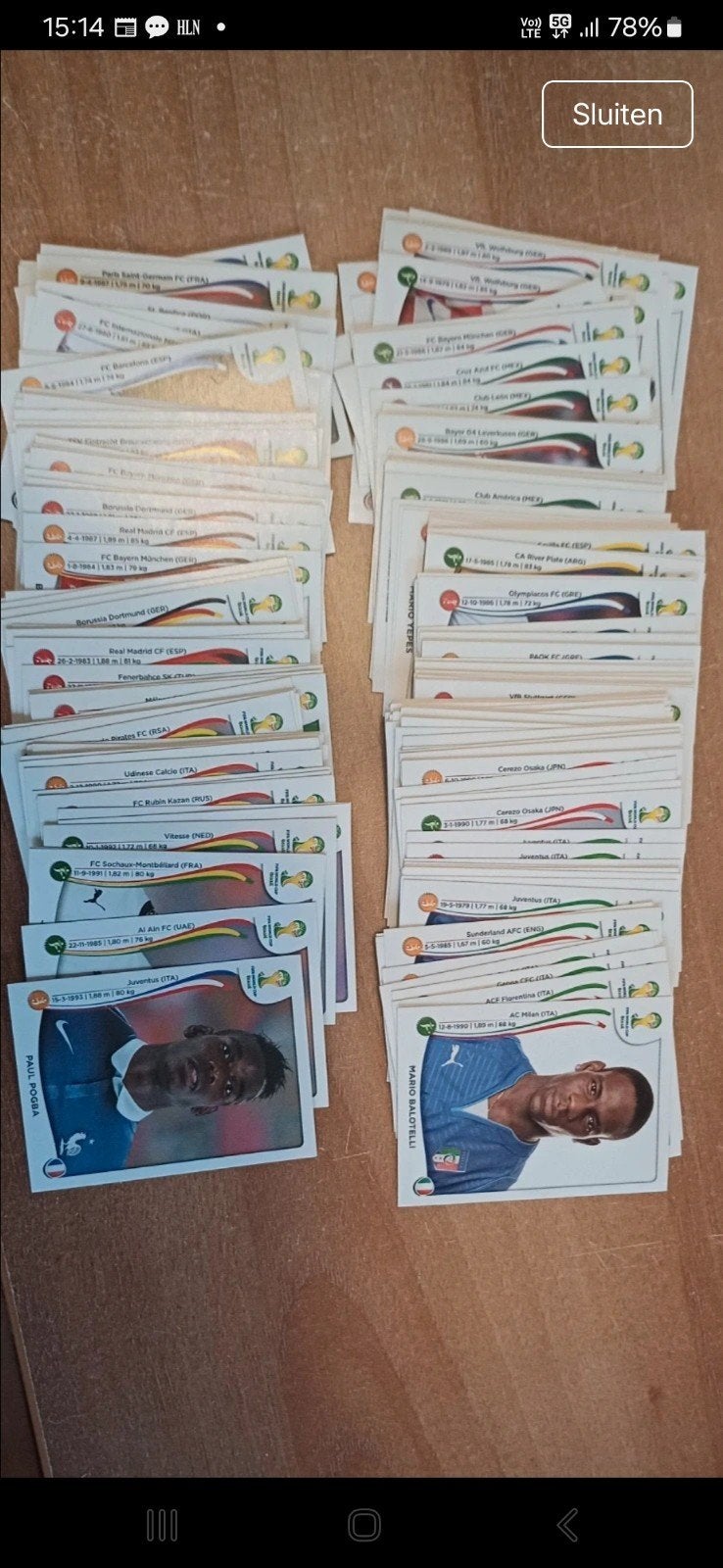 Lot de stickers toilettes Panini 2014, Envoi, Comme neuf, Plusieurs autocollants