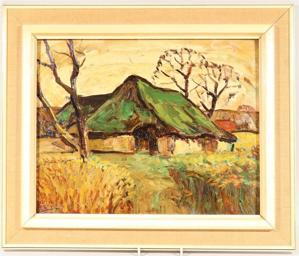 Jan Baartmans  1898 - 1968  Boerenschuur, Verzenden, Gesigneerd