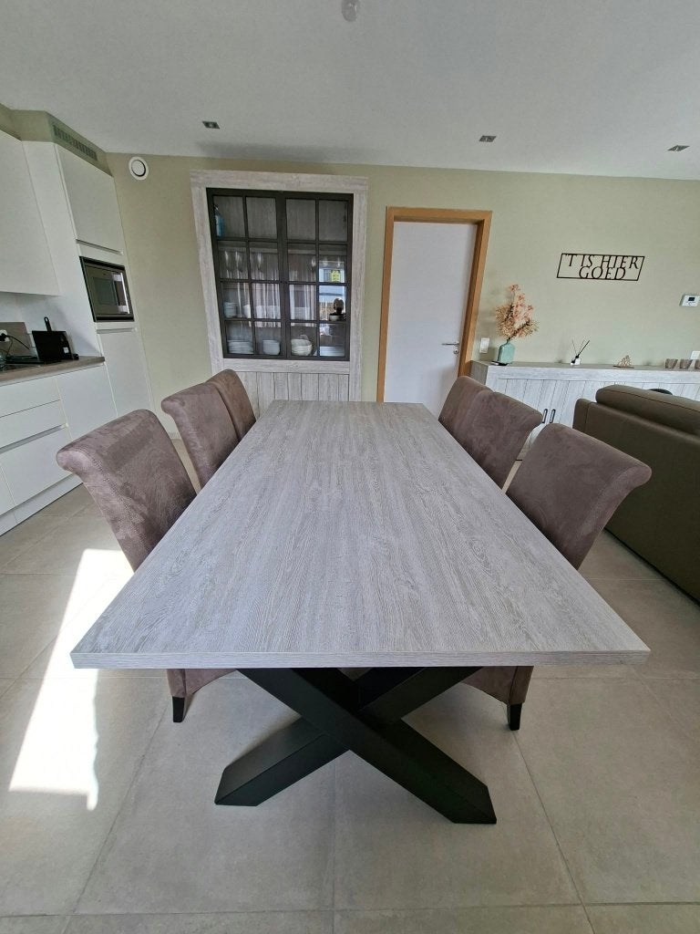 Meubelset woon- en eetkamer + kleerkast– landelijke stijl, Ophalen, Zo goed als nieuw, Landelijk modern, 4 tot 6 stoelen