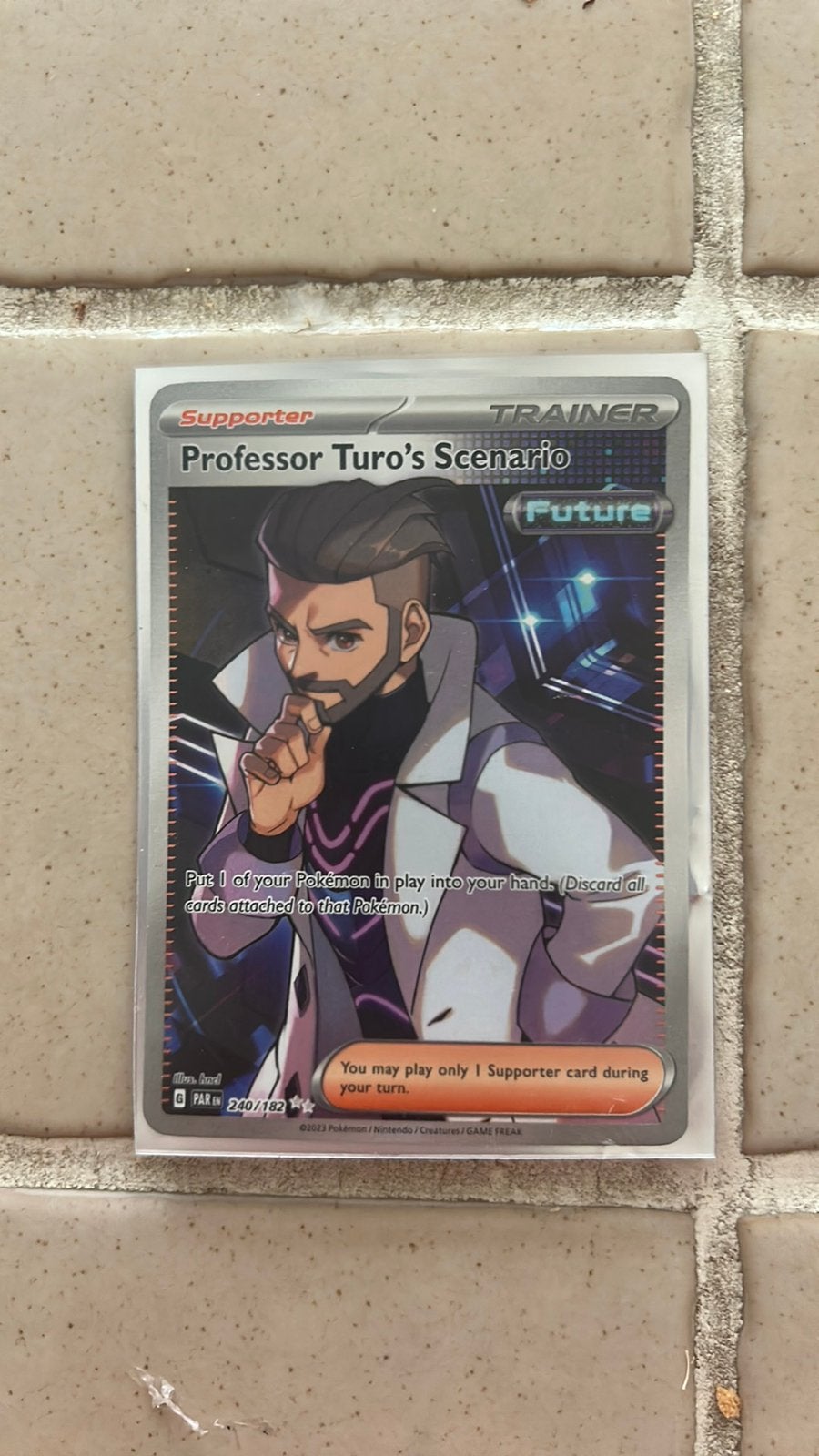 Pokémonkaart - Scarlet & Violet - Full art Professor Turo, Ophalen of Verzenden