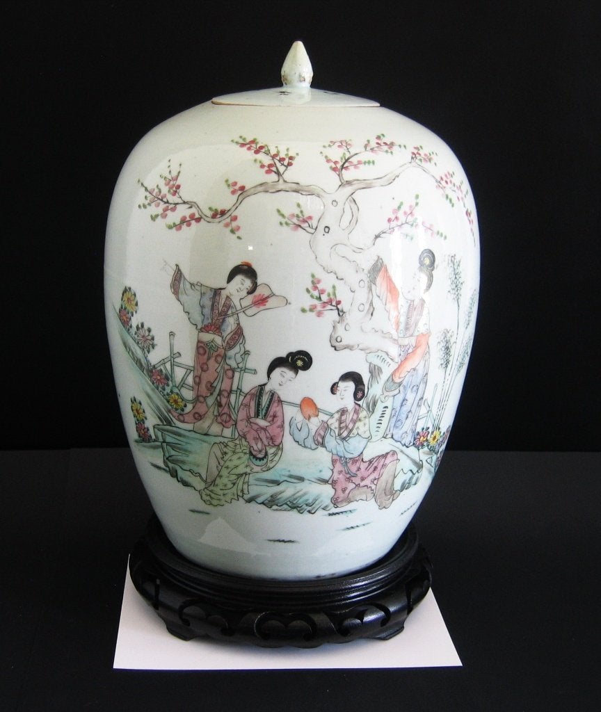 Ancien pot à gingembre chinois « Famille Rose » - 2085, Antiquités & Art, Art | Art non-occidental, Rose, Chine, Enlèvement
