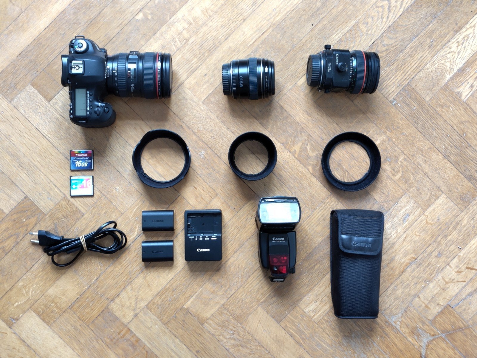 Canon 5D Mk III kit, 3 objectieven, Ophalen, Geheugenkaart, Gebruikt, Canon