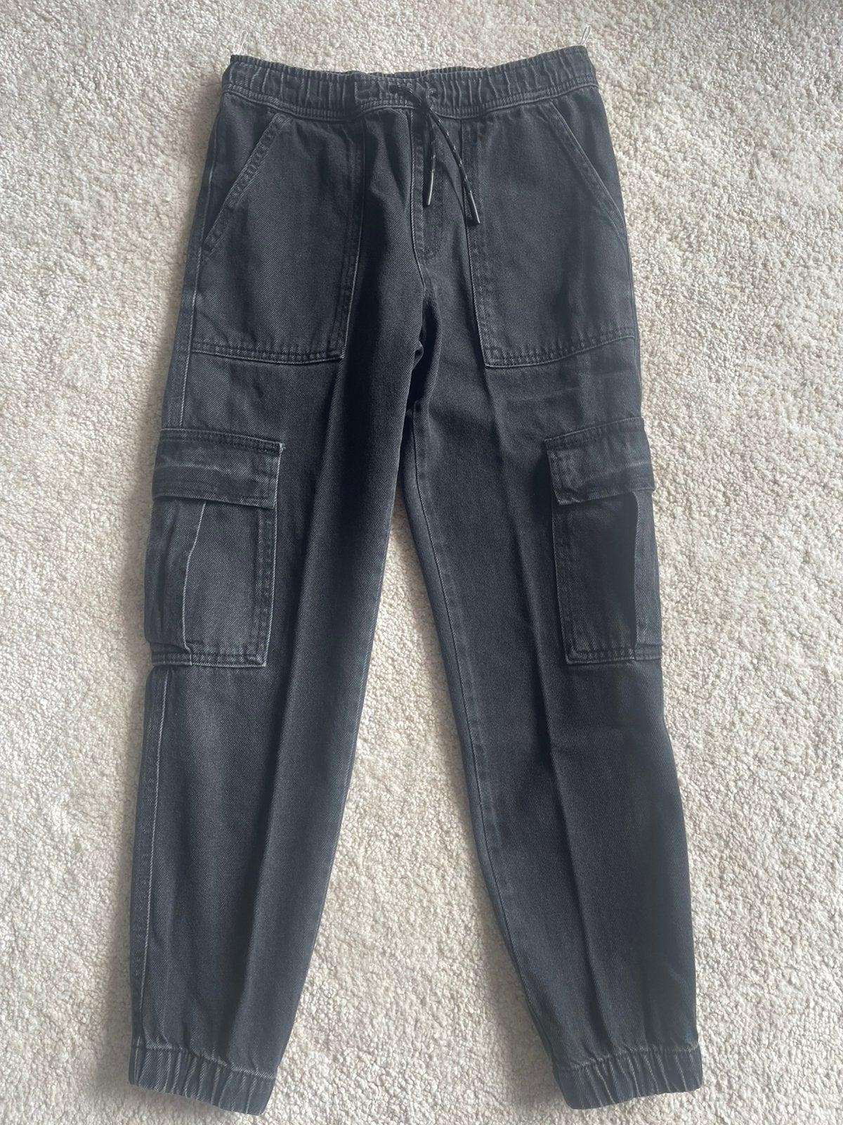 Pantalon jean noir - taille 152 / 12 ans, Enfants & Bébés, Enlèvement, Utilisé, Pantalon