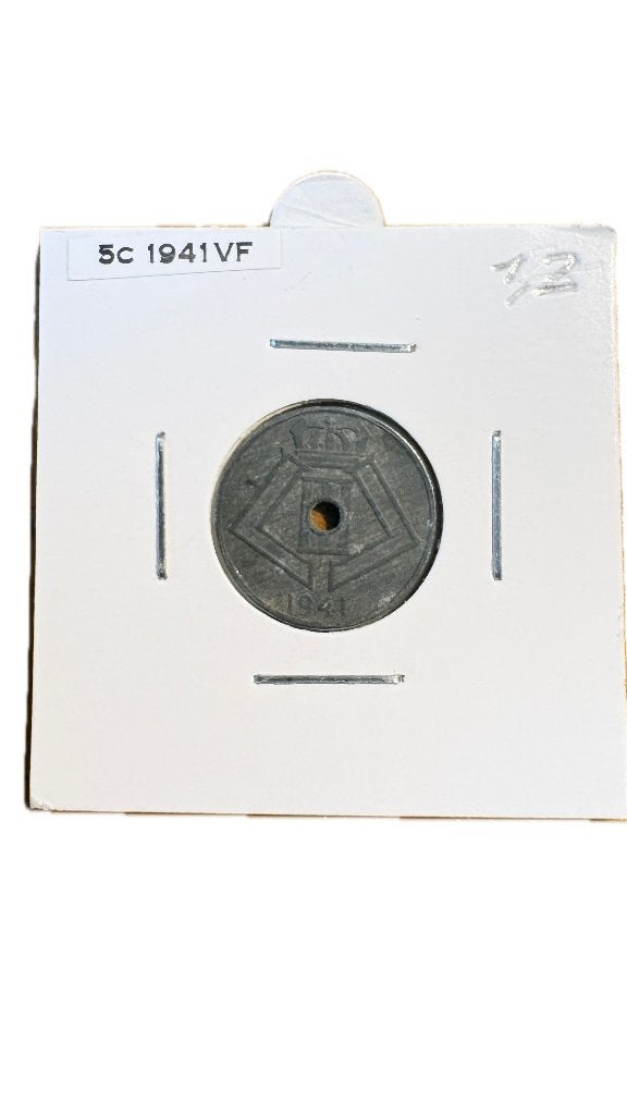 LEOPOLD III: 5c 1941VF, Postzegels en Munten, Ophalen of Verzenden