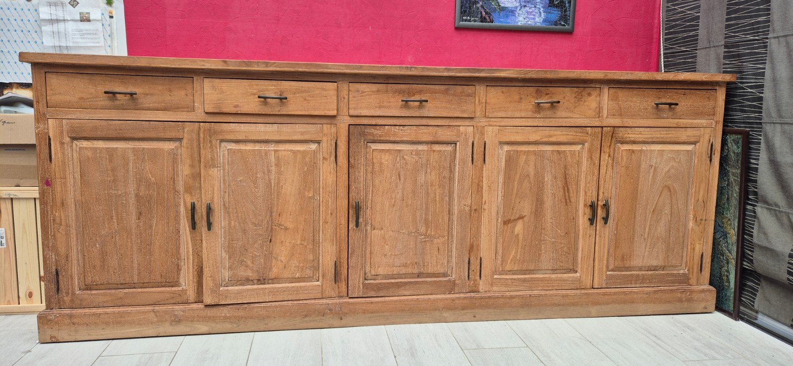 Massief dressoir Teak, Enlèvement