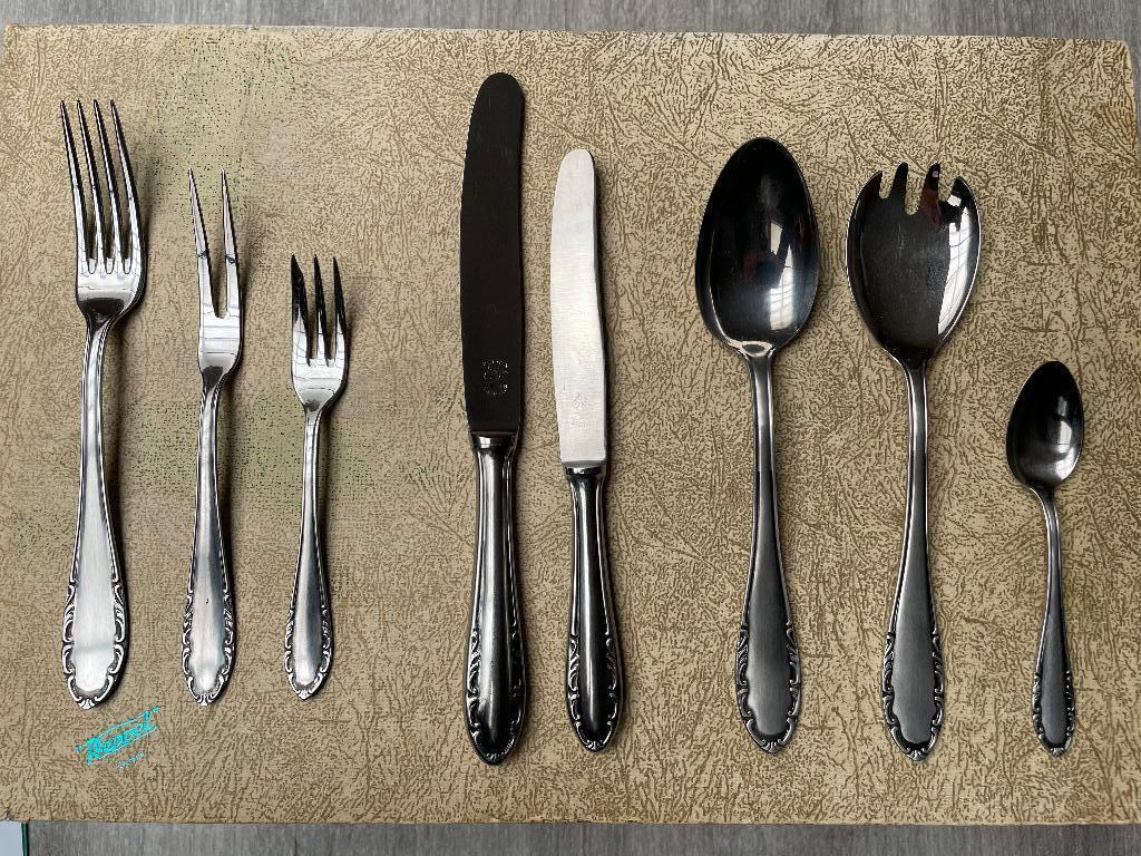 Roestvrijstaal bestekset merk: reppel, Enlèvement, Comme neuf, Inox ou Chrome, Ensemble de couverts