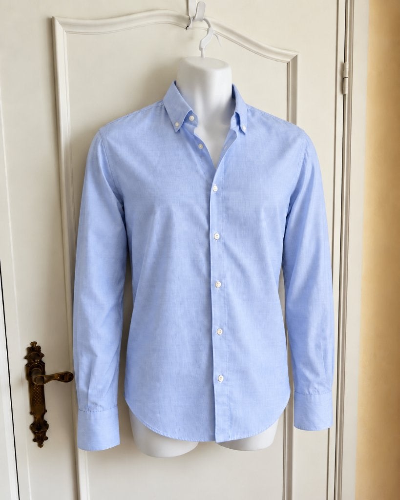 Massimo Dutti herenoverhemd maat M, Blauw, Zo goed als nieuw, Massimo Dutti, Halswijdte 39/40 (M)