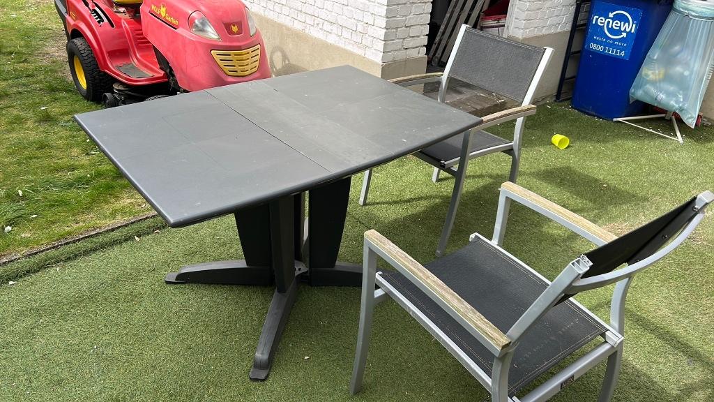 tuintafel + 6 stoelen, Tuin en Terras, Tuintafels, Ophalen