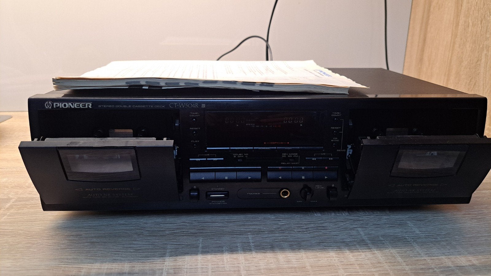 pioneer CT-W504R AUTOREVERSE, Audio, Tv en Foto, Cassettedecks, Ophalen of Verzenden