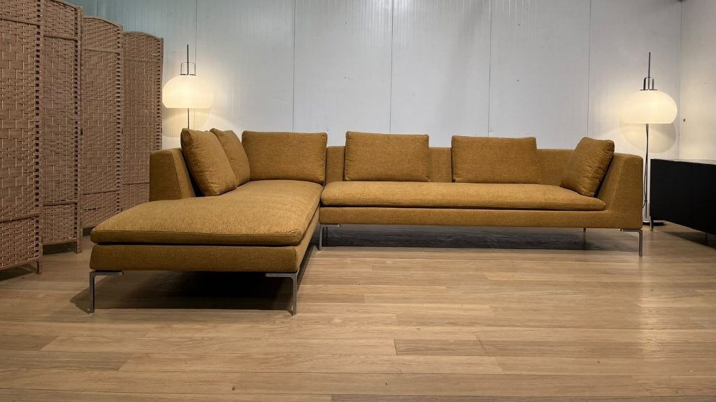 NEUF B&B Italia Charles canapé d’angle jaune ocre + garantie, Maison & Meubles, Canapés | Salons, Neuf, 150 cm ou plus, Quatre personnes ou plus