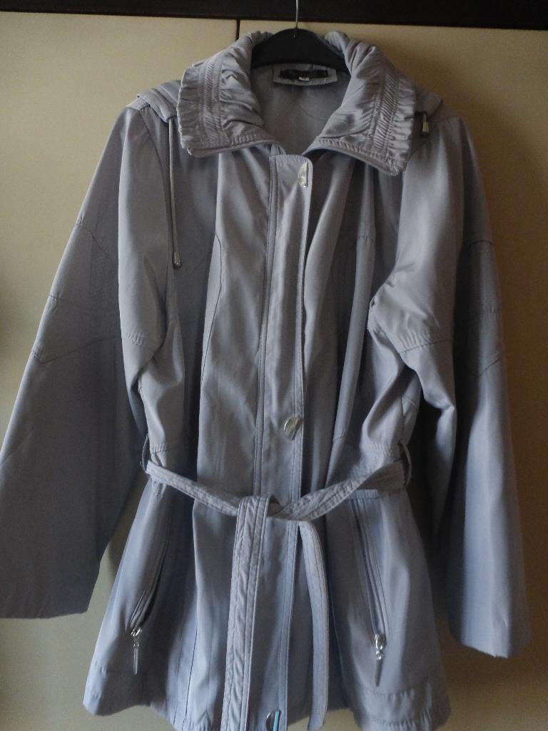 Jas, anorak, middenseizoen grijs met capuchon T:42, Kleding | Dames, Jassen | Zomer, Zo goed als nieuw, Grijs, Ophalen of Verzenden