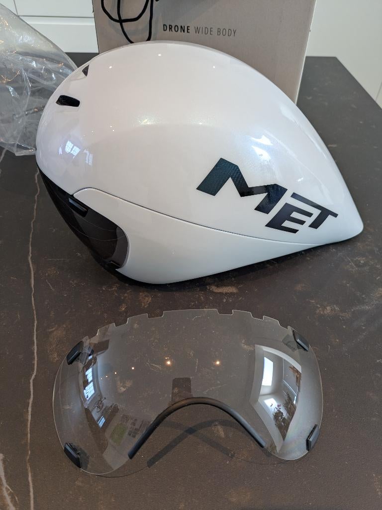 Casque de contre-la-montre MET Drone Wide Body M, Enlèvement ou Envoi, M, Comme neuf, MET