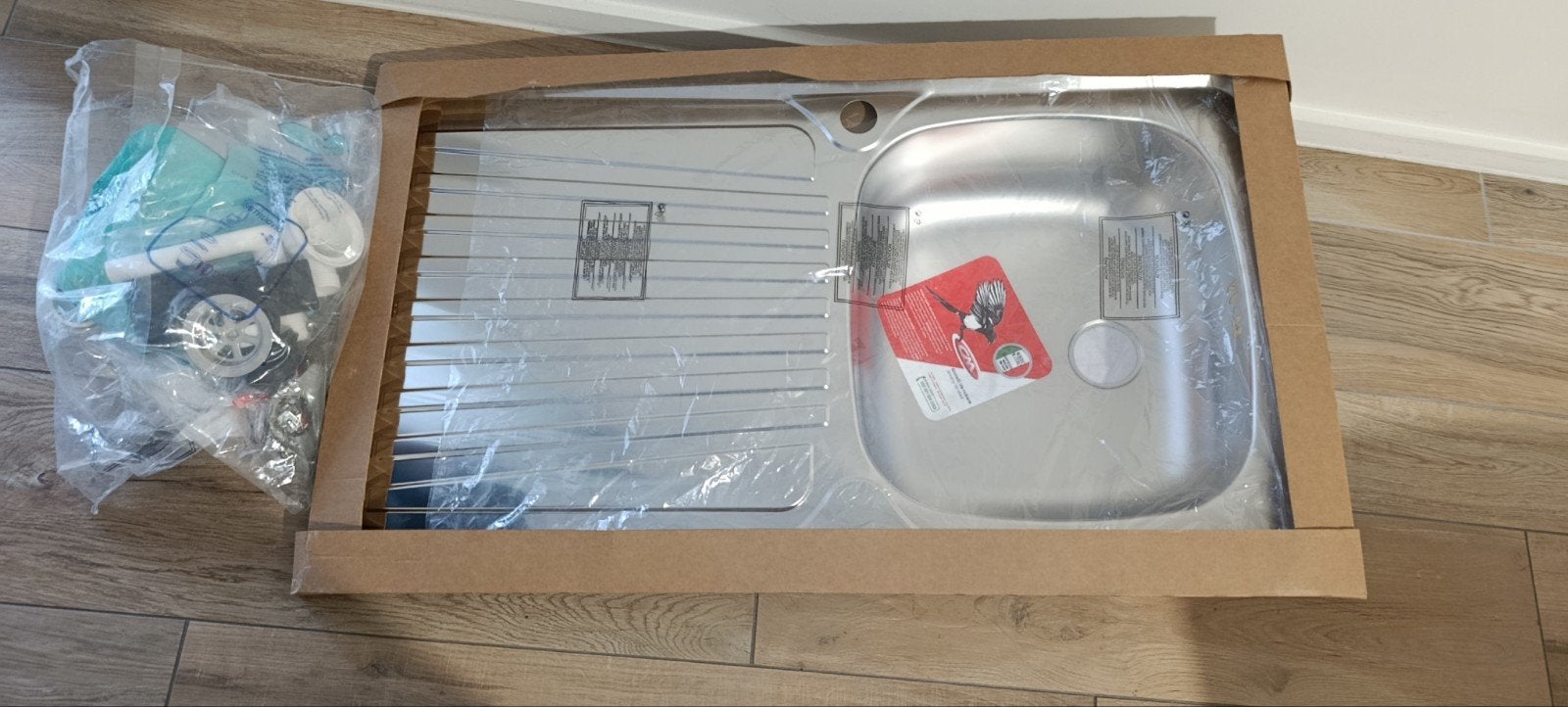 inox spoelbak 86x50 nieuw, Ophalen
