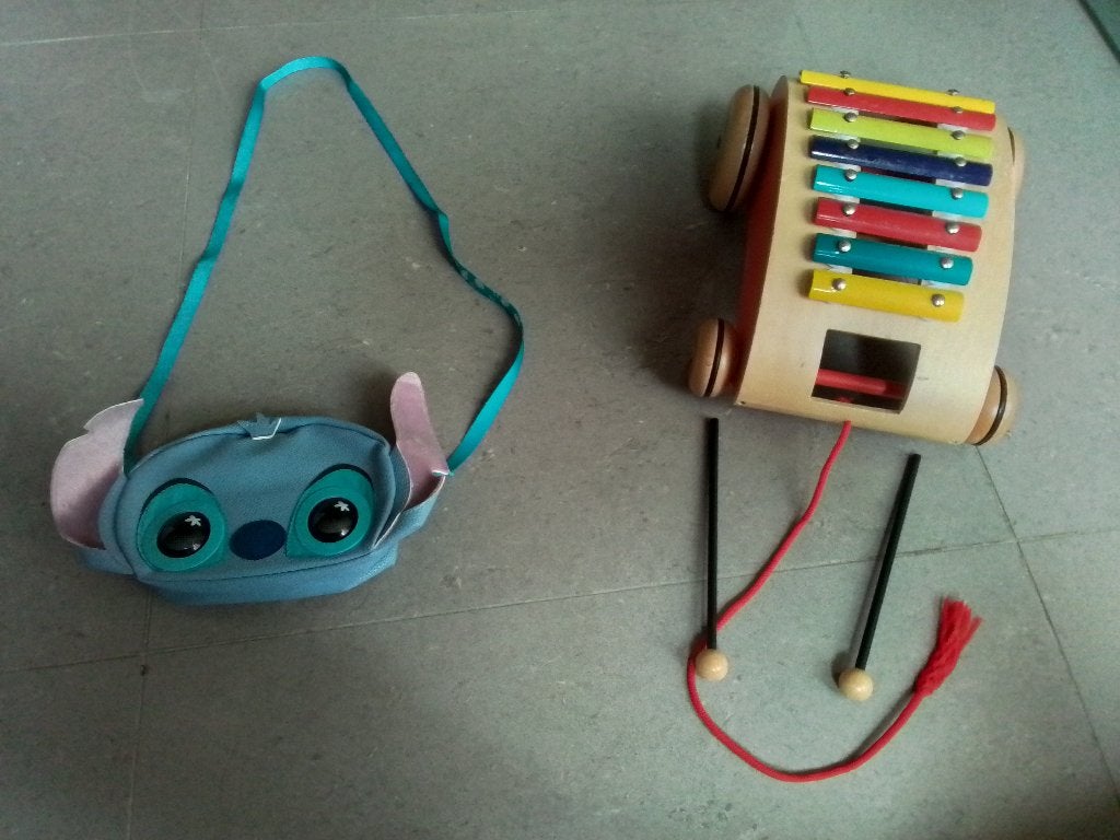 Set, Purse Pets Stitch, Janod houten Xylofoon Roller, Ophalen, Zo goed als nieuw