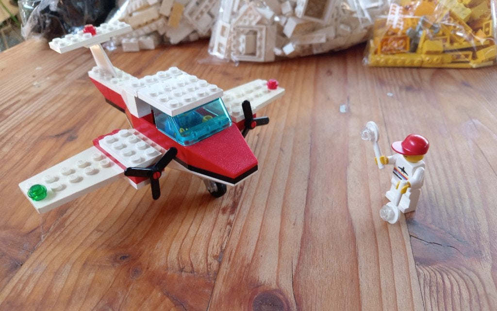 LEGO 6687 Turbo Prop I Avion classique vintage Town, complet, Lego, Ensemble complet, Instructions incluses, Utilisé