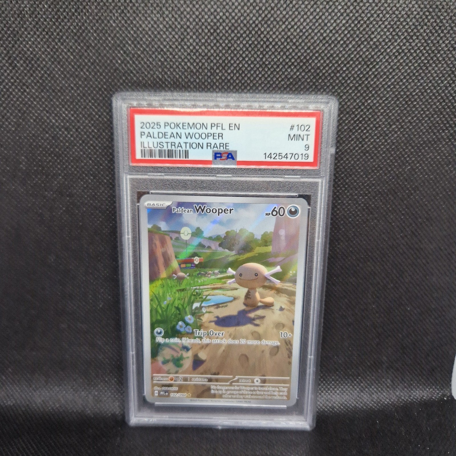Paldean Wooper Illustration Rare PFL EN PSA 9, Ophalen of Verzenden