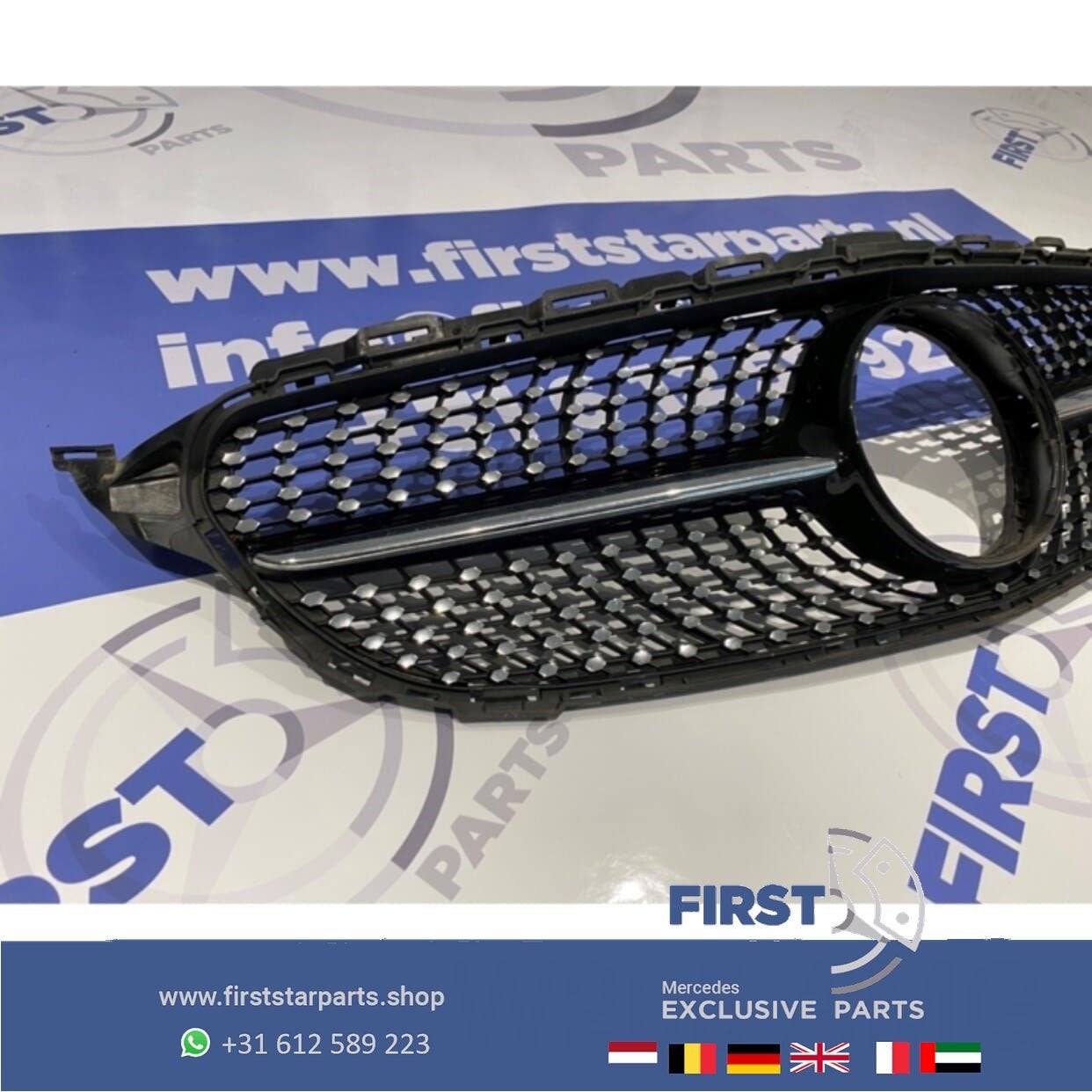 W205 C205 C43 AMG DIAMOND GRIL ZWART Mercedes C Klasse 2014-, Utilisé, -, -, Enlèvement ou Envoi