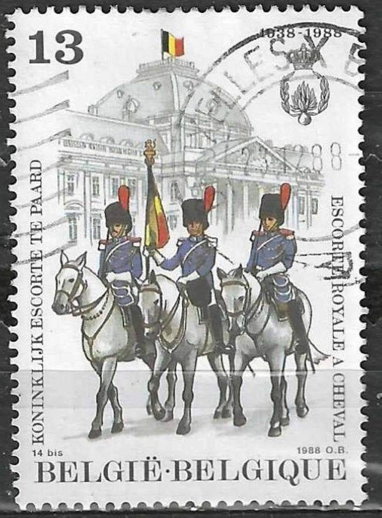Belgie 1988 - Yvert/OBP 2308 - Escorte te Paard (ST), Verzenden, Gestempeld, Gestempeld