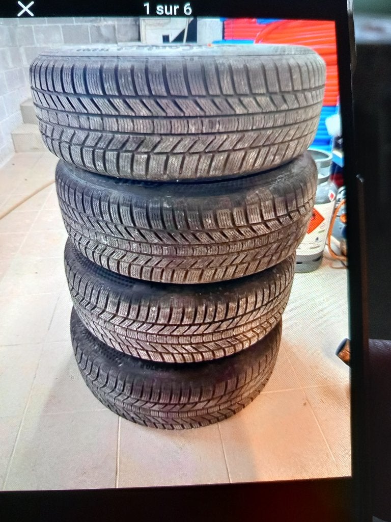 Pneus neige continental sur jantes Dezent 5x12, Auto-onderdelen, Banden en Velgen, Band(en), 18 inch, Ophalen