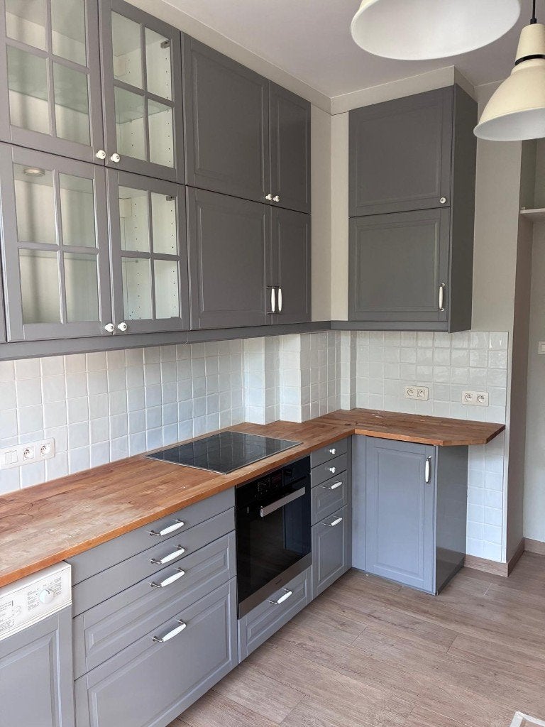 Cuisine équipée complète à vendre – À démonter sur place, Gris, Bois, Enlèvement, Utilisé