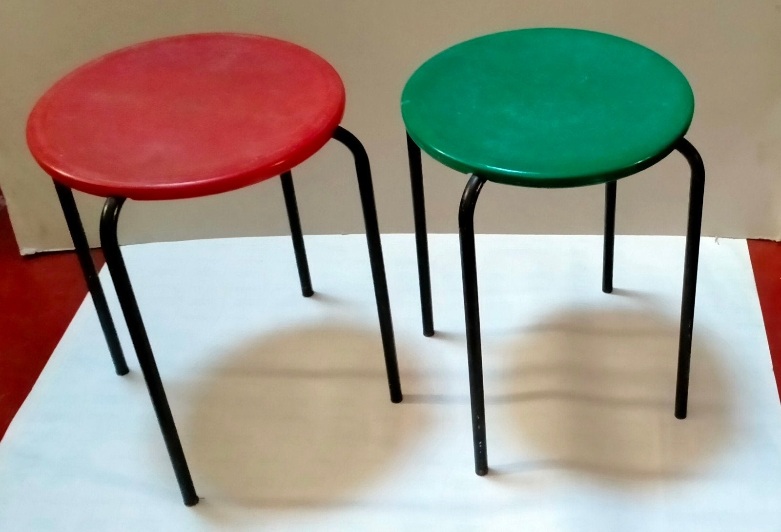 Meurop stoeltjes - 2ex, Huis en Inrichting, Twee, Sixties, Ophalen of Verzenden, Kunststof