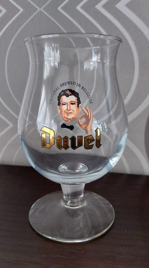 Duvel glas 'Ober', Verzamelen, Glas en Drinkglazen, Ophalen of Verzenden, Bierglas