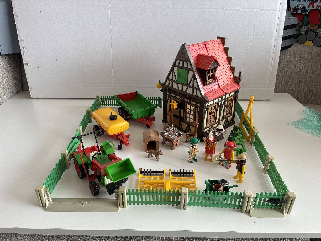 Playmobil 3555 - Vintage Boerderij Tractor Schuur! - Lot B5, Kinderen en Baby's, Gebruikt, Complete set, Voertuig, Ophalen of Verzenden