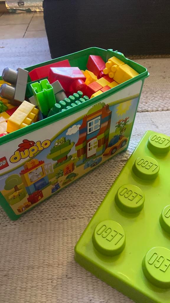Bac de briques Duplo 100aine de pièces, Enfants & Bébés, Jouets | Blocs de construction, Enlèvement ou Envoi, Utilisé, Megabloks