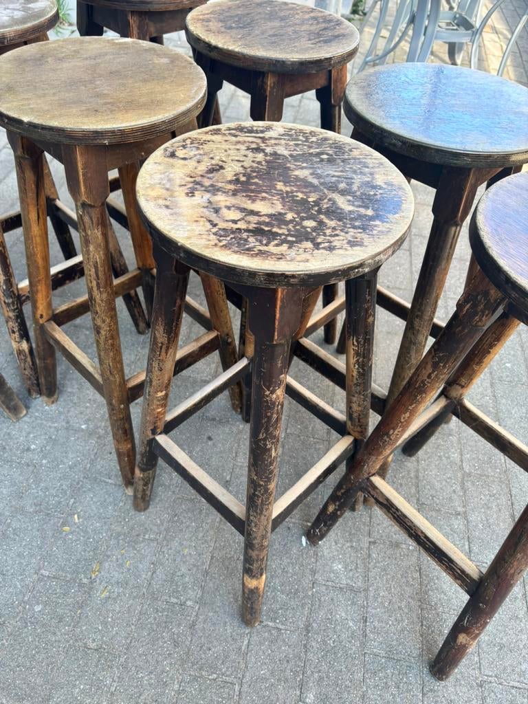Lot de chaises de bar tabourets, Maison & Meubles, Tabourets de bar, Enlèvement, Utilisé, Bois, 60 à 90 cm