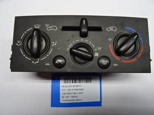 PANNEAU DE COMMANDE CLIMATISATION 207 / 207+ (WA / WC / WM), Kontakt-peugeot@peugeot.com, Utilisé, Peugeot Deutschland GmbH, Bahnhofsplatz
65423  Rüsselsheim, DE