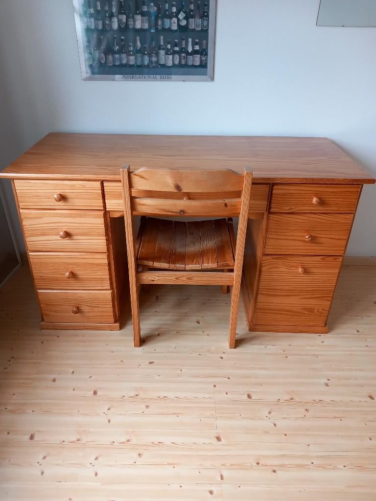 Bureau met stoel, Autres marques, Autres types, 139 cm, Enlèvement