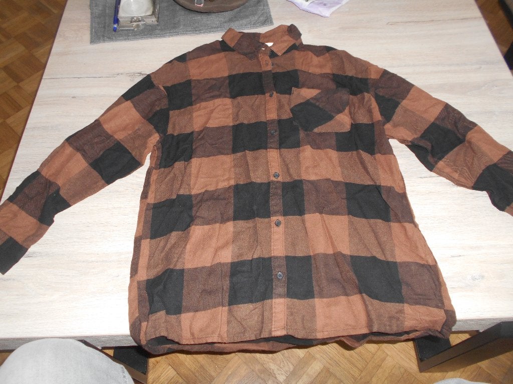 bruin zwart carreau hemd maat 152, Kinderen en Baby's, Kinderkleding | Maat 152, Meisje, H&M, Overhemd of Blouse, Ophalen of Verzenden