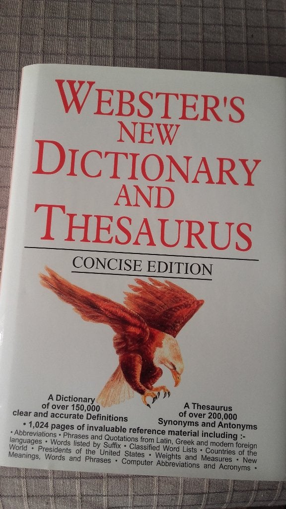 Webster''s dictionary and thesaurus, Livres, Dictionnaires, Enlèvement ou Envoi, Comme neuf, Anglais