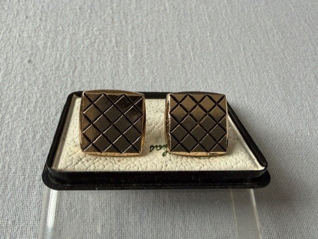 Verguld Gouden Manchetknopen Douglas, Handtassen en Accessoires, Manchetknopen, Ophalen of Verzenden, Gebruikt, Overige materialen